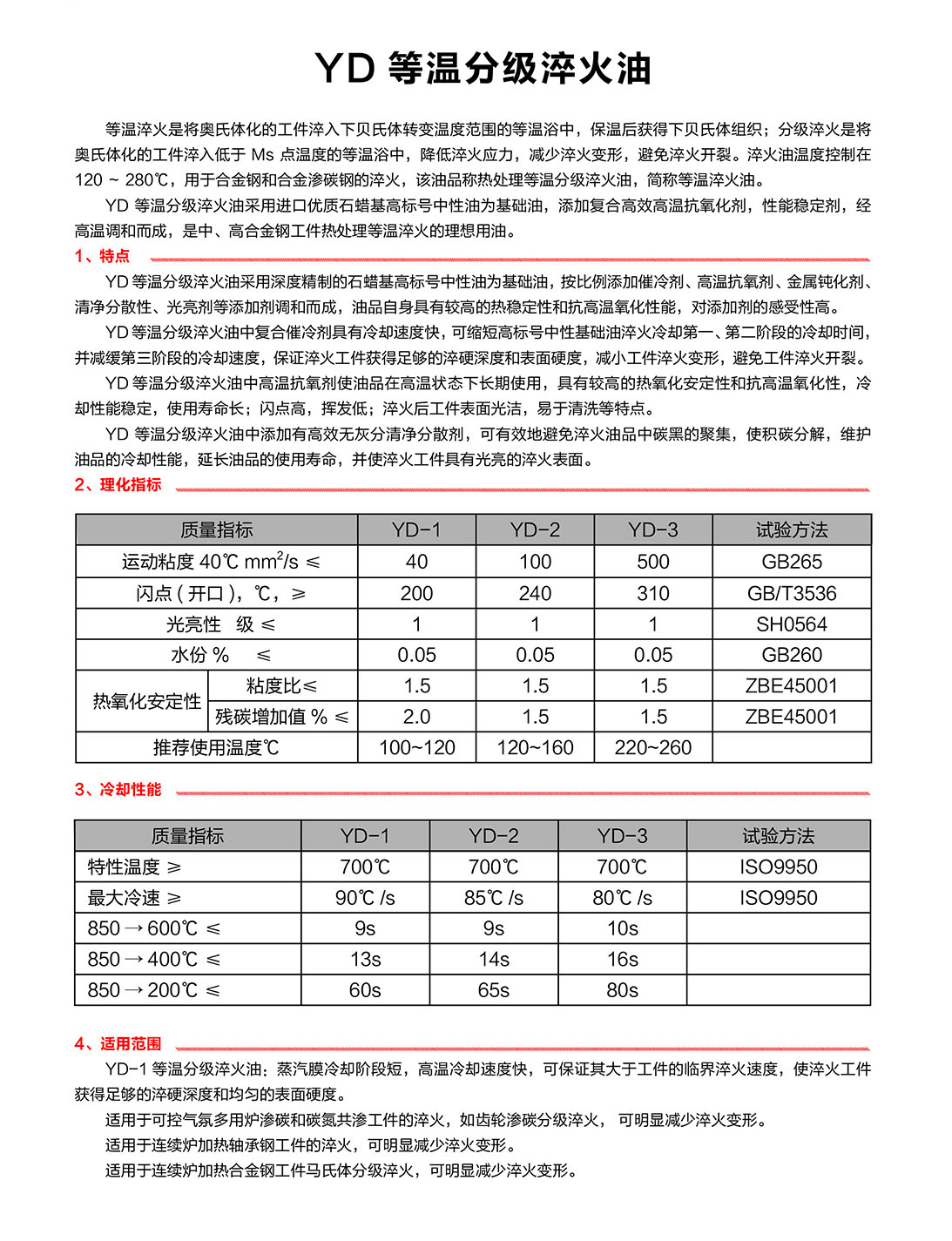 YD 等温分级淬煤油 - YZ真空淬煤油,YK快速灼烁淬煤油,YD等温分级淬煤油,YC超速灼烁淬煤油